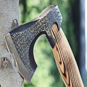 Wholesale Customized High Quality OEM ODM Service Handmade Damascus Steel Tomahawk Industrial Grade Ash <b>Wood</b> Handle Leather - Product Image 1