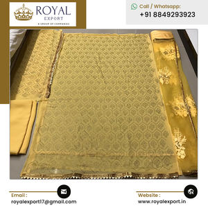 Ropa étnica Ropa DE BODA Lanzamiento Nueva presentación Faux Georgette Kurti Plazzo Set con trabajo de diamantes a buen precio - Product Image 5