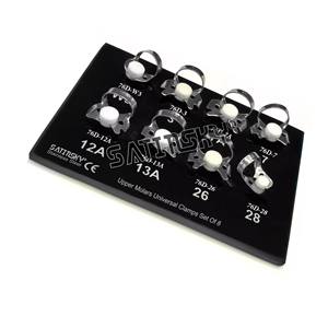 Juego de 8 instrumentos quirúrgicos para implantes dentales, fuente de alimentación Manual, abrazaderas para molares superiores, abrazadera de presa de goma restauradora Dental - Product Image 1