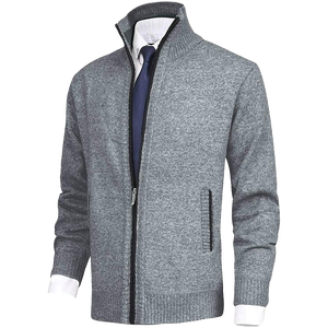 เสื้อคาร์ดิแกนถักนิตติ้งสำหรับผู้ชาย, เสื้อโค้ทสเวตเตอร์ถักมีซิปด้านหน้าทรงเรขาคณิตไซส์ยุโรป100% ฤดูหนาวฤดูใบไม้ร่วง2025 - Product Image 6