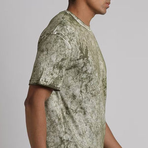 2025 nouveauté hommes lavage à l'acide T-Shirt respirant tissu léger pour salle de sport meilleure conception d'impression à manches courtes OEM entretenu - Product Image 5