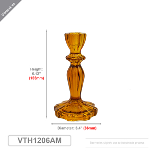 6.12" Large Regal Taper Candle Holder (Various Colors) - VTH1206 - Product Image 6