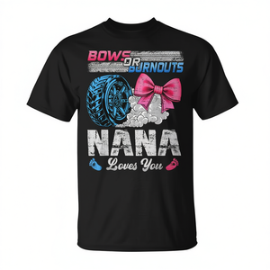 Maglietta Gender Reveal Nana's Favorite Burnouts or Bows per nonne e per mostrare il stile del tuo piccolo! - Product Image 2
