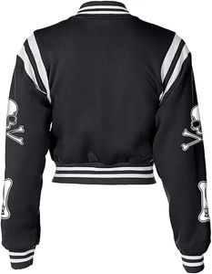 เสื้อแจ็คเก็ตผ้าฝ้ายขนแกะ100% 2025ผู้หญิงเสื้อครอปเสื้อคลุมมหาวิทยาลัยเสื้อครอปสตรีโลโก้ออกแบบได้ตามต้องการ - Product Image 2