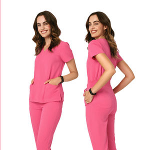 Haute qualité OEM femmes hommes lavable tissu doux soins infirmiers gommages à manches courtes confortable hôpital uniformes médicaux ensembles - Product Image 1