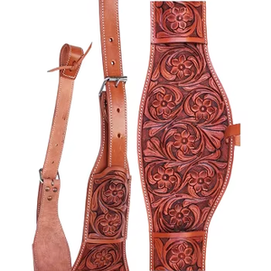 Circunferencia trasera de flanco de caballo occidental de cuero genuino Premium personalizable para ropa Ecuestre para equitación occidental - Product Image 1