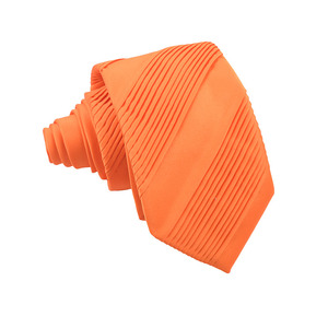 Corbatas Sólidas Estampadas de Poliéster, Corbatas Plisadas con Efecto Drapeado - Product Image 5