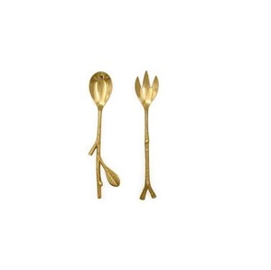 Fourchette cuillère en laiton et couverts design moderne logo personnalisé nouveau design cuillère en laiton produit d'artisanat et de vente naturel - Product Image 2