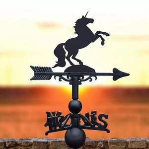 Girouette en fer d'inspiration vintage élégante avec une charmante figure animale pour les ornements de jardin de maison ou de ferme - Product Image 4