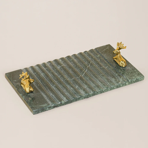 Bandeja de Mármol de Fabricación OEM para Decoración de Hogar de Lujo, Mejora el Estilo de la Mesa de la Sala de Estar con Acabado de Piedra Natural - Product Image 1
