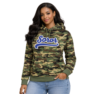 Sudadera con Capucha Camo Zeta Phi Beta Soror, Inspirada en los Fundadores de 1920, Hermandad Griega, Mujeridad Superior, Prenda de Algodón Premium - Product Image 5