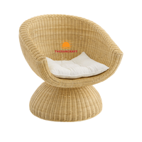 Chaise en rotin écologique pour la maison, prix compétitif, forme de fleur, fabrication artisanale, matériaux naturels et durables du Vietnam