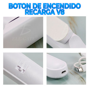 Minimalist Rechargeable LED Lamp with White <b>Shade</b> and Magnetic Base Touch Control Plastic Body - Product Image 4