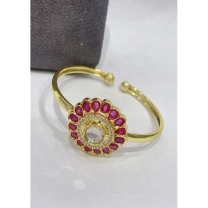Stylish Zircon <b>Bangle</b> for Women Girls Fashionable Sparkling Design Trendy Brass Material Weddings Parties Gift - Product Image 1