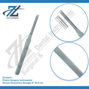 RISTOW 20,5 cm Derecho alemán Acero inoxidable Manual Osteotomo curvado cierre punta instrumento quirúrgico conjunto bajo a alto Osteotomías - Product Image 3