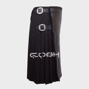 Men's Custom 100% Acrylic Scotland Kilt with Leather <b>Apron</b> Fashion Utility Wear Manufactured in Pakistan - Product Image 1