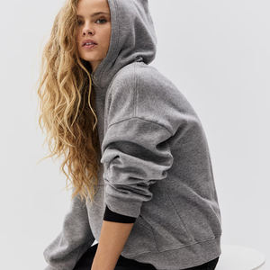 Blank Hooded Sweatshirts Custom Logo Heavyweight Oversized Drop Shoulder Pullover Hoodies Streetwear French Terry Relaxed Fit - Product Image 6