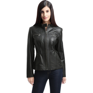 Chaqueta de Cuero de Alta Calidad para Mujer, 100% Cuero Genuino, Chaqueta de Motociclista para Mujer, Diseño Personalizado, Chaqueta de Cuero para Motociclista, FTI-LJ-004 - Product Image 4