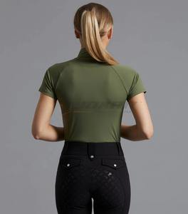 Camisa Ecuestre de Secado Rápido para Mujer, Tejido Atlético Elástico y Cómodo, Absorbe la Humedad, Ropa de Montar a Caballo, Tops de Equitación - Product Image 6
