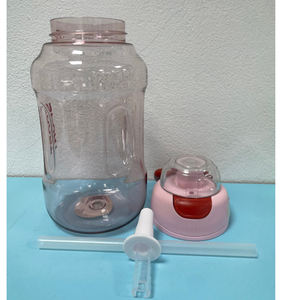 ขวดน้ำพลาสติก Tritan ใสขนาดใหญ่1000มล. พร้อมเชือกผูกสไตล์น่ารักสำหรับตั้งแคมป์กลางแจ้งและใช้ - Product Image 4