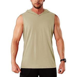 Sweatshirts sans manches décontractés pour hommes Sweatshirts à capuche légers et respirants pour l'entraînement de fitness Jogging Vente en gros de gym stylée - Product Image 1