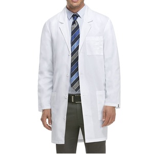 Médico profesional médico bata blanca tela de fácil cuidado diseño elegante contraste costura bordado opción Calidad Premium - Product Image 1