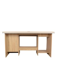 Bureau debout commercial de luxe moderne et personnalisable en bois, réglable en hauteur, avec tiroir, de haute qualité