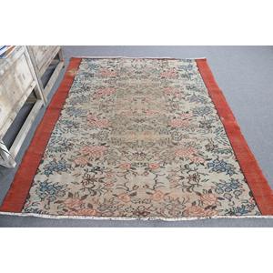Grand tapis turc, tapis vintage 5,9x7,1 pieds, tapis en laine rouge - Product Image 3