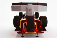 Simulateur de course automobile 3DOF populaire avec triple écran et éclairage LED, nouveau modèle 2026, cockpit de jeu dynamique pour divertissement en arcade