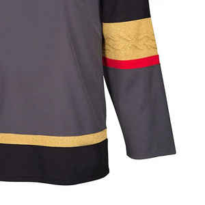 Camiseta de hockey sobre hielo para hombre y mujer con impresión 3D de nombre personalizado en negro, camisetas de entrenamiento de competición - Product Image 4