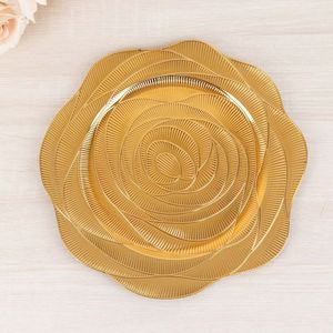 Assiette de présentation en métal de luxe, écologique, d'inspiration antique, pour la décoration de mariage traditionnelle et les événements festifs - Product Image 1
