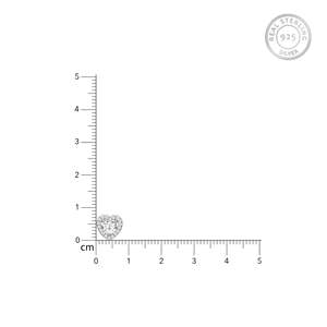 Boucles d'oreilles à la mode en argent miroitant avec perle de Zircon et alliage de zinc en cuivre plaqué rhodium en diamant pour les cadeaux de fêtes - Product Image 3