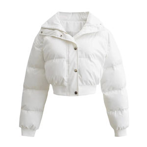 Veste polaire brillante pour femmes manteau d'hiver de mode de luxe OEM logo personnalisé fournisseur en vrac avec taille et logo personnalisés - Product Image 1