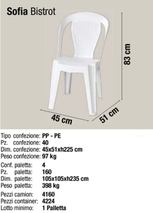Silla de ratán para exteriores hecha en Italia, Patio, Hotel, restaurante, moderna, certificada ISO9001, resistente a todo clima, plástico PP, uso HORECA - Product Image 2