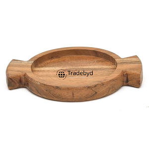 Bandeja de madera rústica Tradebyd, bandeja de servicio hecha a mano duradera para bodas, fiestas, hoteles, restaurantes y casas elegantes - Product Image 3