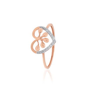 Elegante Anillo de Oro Rosa con Diamante Natural de 0.07 Quilates, Corte Brillante Redondo, Color H-I, Claridad VS-SI, Certificado IGI, para un Estilo Atemporal - Product Image 3