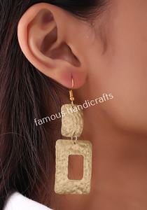 ต่างหูรูปทรงเรขาคณิตทำจากสแตนเลสสำหรับผู้หญิงของขวัญสำหรับคุณแม่ต่างหูห่วงแบบออกแบบได้ตามต้องการ - Product Image 2