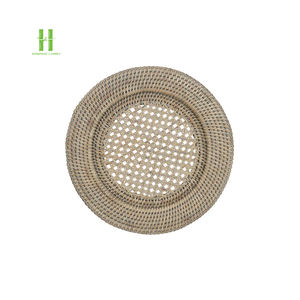New Design 2025 Round Wicker <b>Placemat</b> Boho <b>Rattan</b> Charger Plates for Table Decoration OEM with Low MOQ From Vietnam Wholesaler - Product Image 4