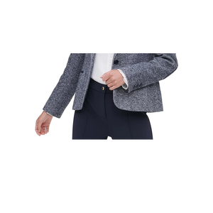 Blazer da donna Tommy Hilfiger in tessuto mélange blu con bottone singolo, taglia 16 - Decorazione con ricami e stampa a cristalli - Product Image 3