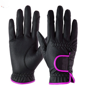 Gants d'équitation professionnels équestre en cuir synthétique anti-fendu pour hommes pour l'équitation d'été et d'hiver - Product Image 6