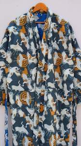 Hecho a mano indio Reversible Kantha Robe tejido bloque estampado chaqueta de invierno cinturón de corbata multicolor estilo Kimono japonés algodón suave - Product Image 4