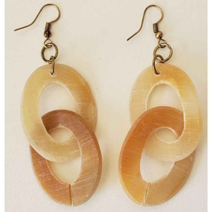 Pendientes de Cuerno Natural Hechos a Mano, Ecológicos y Modernos para Mujer, Diseño de Moda en Color Cuerno de Búfalo, Estilo Indio - Product Image 4