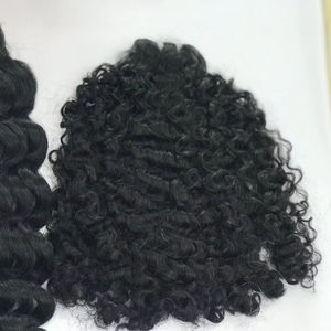 Extensions de cheveux naturels vietnamiens de haute qualité en gros, double trame, provenant d'un seul donneur, bouclés naturels birmans, longs de 8 à 30 pouces - Product Image 4