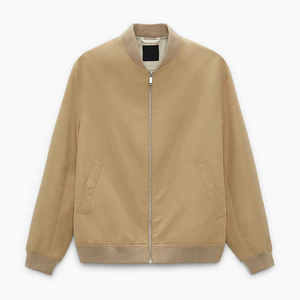 Veste bomber d'hiver de qualité supérieure pour hommes, style streetwear, fermeture éclair, vente en gros, veste bomber unie pour hommes, veste bomber tendance - Product Image 1
