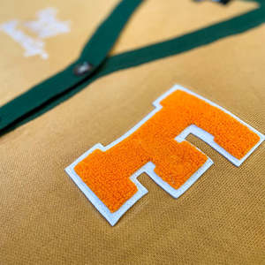 Florida AM University Varsity <b>Cardigan</b> Sweater Custom Embroidered Logo FAMU <b>Chenille</b> Patch Autumn Season Button - Product Image 3