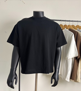 Camiseta Corta Holgada Extra Grande para Hombre, Tejido Grueso de 320g, 100% Algodón Ecológico, Transpirable, con Estampado Fotográfico, Ropa Urbana de Verano - Product Image 3