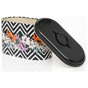 178 x 338 x 200 mm Floral Design Metal Bread <b>Box</b> with Handle 9.8L Food Storage & <b>Container</b> - Product Image 4