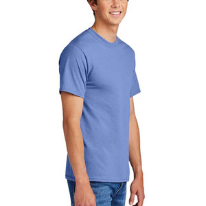 Camiseta de algodón Premium para hombre con cuello redondo y peso pesado, camisetas de manga corta de talla 100% de algodón de alta calidad con logotipo personalizado - Product Image 3