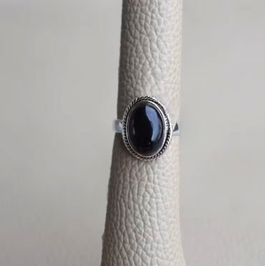 Vente en gros de bague en argent sterling 925 de style classique pour femme pierre précieuse onyx noir naturel bijoux de créateur bohème uniques - Product Image 5