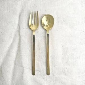 Modern Design Handmade Pure Brass Cutlery Kitchenware <b>Tabletop</b> Dinnerware Cutlery For Home Hotel Restaurant Wedding Party - Product Image 2